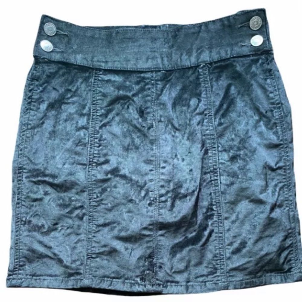 FREE PEOPLE Womens Velvet Mini Straight Skirt